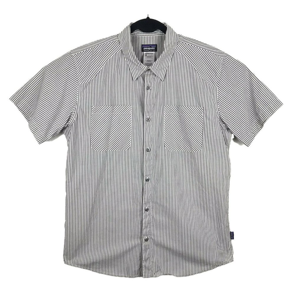 Patagonia Stripe Organic Cotton Polyester Shirt L